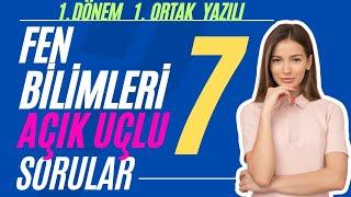 7. Sınıf Fen Bilimleri Dersi 1. Dönem 1. Yazılı Sınavı Açık Uçlu Soruları ve Cevapları 2024 GÜNCEL