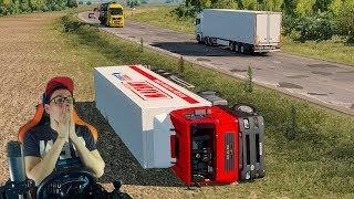 ЛЕГКОВУШКА ВЫЕХАЛА НА ВСТРЕЧКУ! УЛЕТЕЛ С ТРАССЫ! Euro Truck Simulator 2