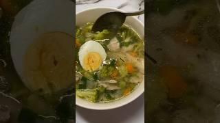 Куриный суп с брокколи и зелёным горошком#еда#food#чтоприготовить