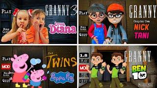 Granny All Games Gameplay - Granny 3 Diana and Roma  Granny 1.8 Ben 10 2  Granny 2 Nick and Tani