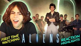 Leia jumping for ALIENS (1986) Movie Reaction FIRST TIME WATCHING