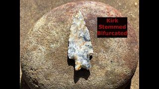 Kirk Stemmed Bifurcated – Archaic Indian Artifacts – Ohio field walking for arrowheads in 2021