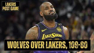 Lakers Blown Out By The Wolves, 109-80 | Where Was Lebron & AD? | 2-5 In Last 7 Games