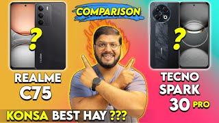 Realme C75 vs Tecno Spark 30 Pro Comparison | Best Phone Under 50000 in Pakistan