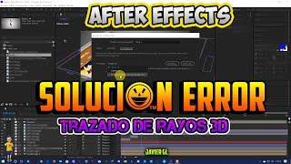 After Effects error Ray traced 3D Initial shader compile failed   5070  12