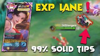 1 MINUTE TIPS TO WIN ANY HERO ON EXP LANE USING MASHA + GAMEPLAY