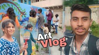 Madhubani painting wall Art -Vlog - Art by sahil