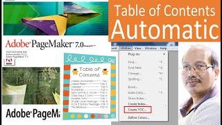 Create Table of Contents in Pagemaker