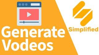 How To Generate Videos With Simplified AI.