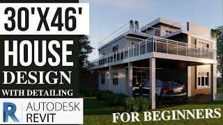 House Design in Revit Architecture [30'X46'] Revit For Beginners