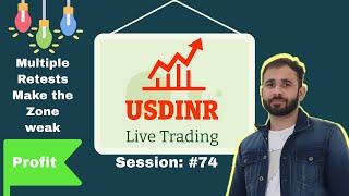 USDINR Live Intraday Trading Session #74 : Trading for Beginners Series | Become a Profitable Trader