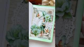 ASMR Green Journaling#journalwithme #scrapbooking #shorts