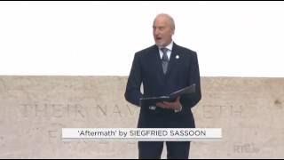 'Aftermath' by Siegfried Sassoon, read by Charles Dance (Battle of the Somme Commemoration)