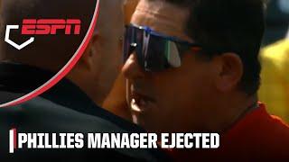 Phillies manager Rob Thomson GETS HEATED & EJECTED after reversed HBP call ️ | ESPN MLB