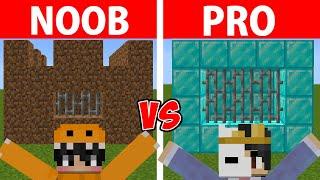 NOOB vs PRO: PRISON BREAK BUILD CHALLENGE - Minecraft