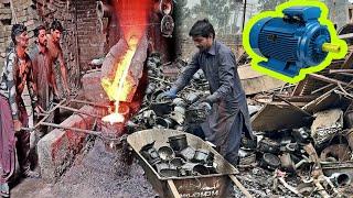 Ingenious Experts Made 15HP Motor Using Casting Process At Foundry | Electric Motor Manufacturing