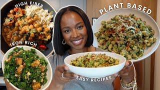 easy plant based meals i've been making on repeat | iron & fiber rich recipes