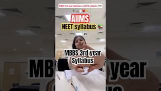 NEET vs MBBS 3rd year syllabus 🩺‍️ #neet #doctor #medicalstudent #mbbsstudent #mbbs