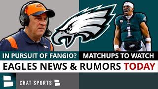Eagles ‘AGGRESSIVELY’ Pursuing Vic Fangio? Eagles Rumors + Eagles vs 49ers MATCHUPS To Watch & News