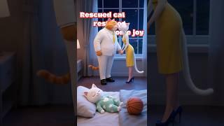 Rescued cat restores home joy.#funny#cute#cartoon#lovely#aicat