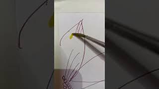   sunflower painting with watercolor||easy||#art #painting #shorts