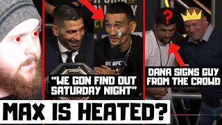 UFC 308 Press Conference Reaction! Ilia Gets Holloway HEATED? Dana Signs Fighter From Crowd?