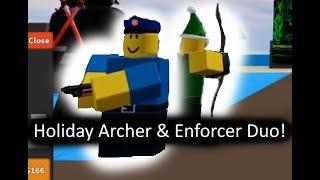 Holiday Archer & Enforcer duo Triumph (Tower Defense Simulator)