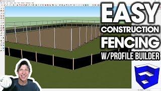 CONSTRUCTION FENCING in SketchUp with Profile Builder