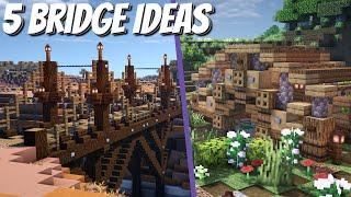 5 Bridge Designs for Minecraft 1.16 Survival | Minecraft Build Ideas (Bedrock/Java World Download)