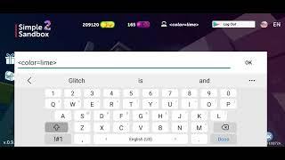 how to color your name in simple sandbox 2
