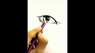 Draw a picture of an eye/Нарисуйте изображение глаза/Ko'z rasmini chizish