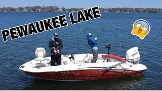 Pewaukee Lake MUSKY OPENER!!! (multi species slam) *drone hookups*