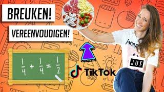 BREUKEN VEREENVOUDIGEN - in 5 minuten kan je dit - & TIKTOK Challenge  met juf Marijke