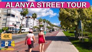 Alanya Street Tour ! Alanya Beach Street ! Alanya September 2024 ! Alanya Antalya 4K 60 FPS !