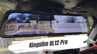 Kingslim DL12 Pro 4K Mirror Dash Cam Review, Test | 12" Front and Rear View Camera for Cars