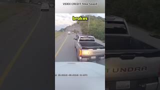 Driver Brake Checks Semi Truck & Regrets It!