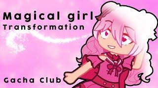 Magical girl transformation | gacha club | petal pink