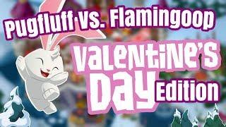 PUGFLUFF VS. FLAMINGOOP: VALENTINE'S DAY! Animal Jam