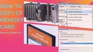 How to copy(back up) B&R PLC program(CF memory card) by using  Utility Center/ B&R Automation #auto