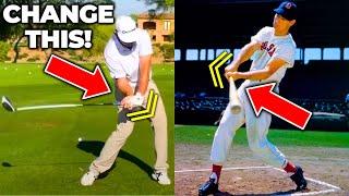 Baseball Swing vs Golf Swing (The #1 Difference!)