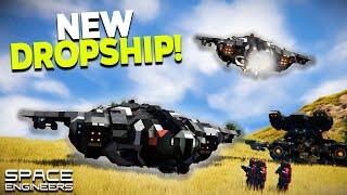 NEW DROPSHIP In Space Engineers - Workshop Review