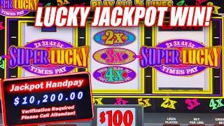 I GOT SUPER LUCKY ON SUPER TIMES PAY JACKPOT HANDPAY  HIGH LIMIT SLOT MACHINE BIG WINS