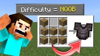 MINECRAFT BUT IT'S NOOB DIFFICULTY 