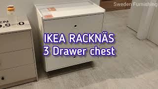 IKEA RACKNAS 3 drawer chest