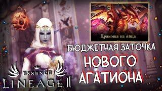 БЮДЖЕТНАЯ ЗАТОЧКА НОВОГО АГАТИОНА ЯЙЦО ДРАКОНА lineage 2 essence акция дракоша из яйца