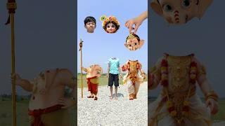 Jay Ganesha Deva _ Lord krishna wrong head challenge _ vfx Bhakti video _ #ashortaday #short #vfx
