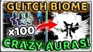 USING X100 STARDUST POTION II'S IN *GLITCH BIOME* FOR CRAZY AURAS IN IDK RNG!