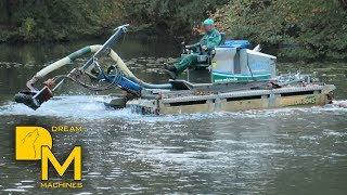 SAUGBAGGER IM EINSATZ! TEICH-ENTSCHLAMMUNG MIT SCHWIMMBAGGER ERDSAUGER