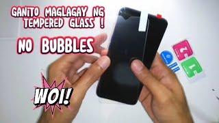 Paano maglagay ng tempered glass na  walang bubbles, apply to any smartphone ️