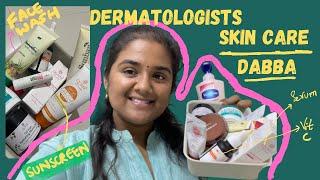 Dermatologists skincare dabba-all products explained step by step-morning & night skincare routine